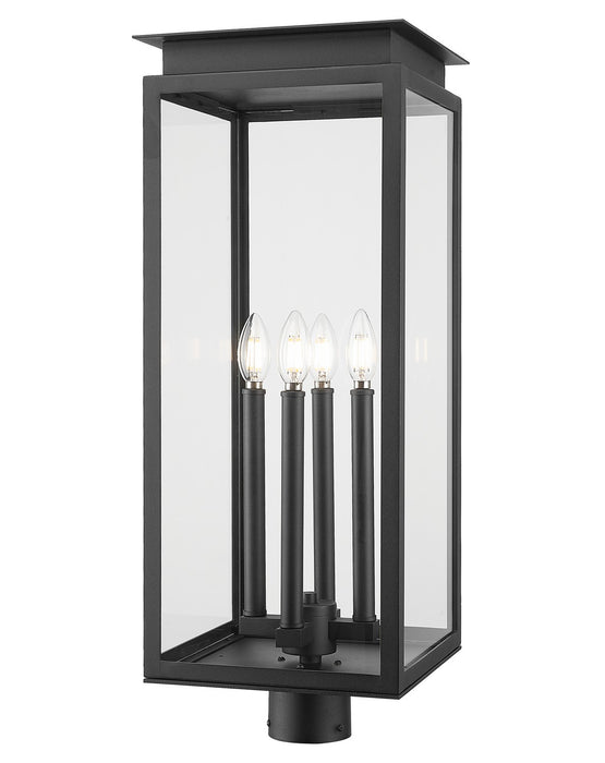 Z-Lite - 5018PHBR-BK - Four Light Outdoor Post Mount Fixture - Nova - Black