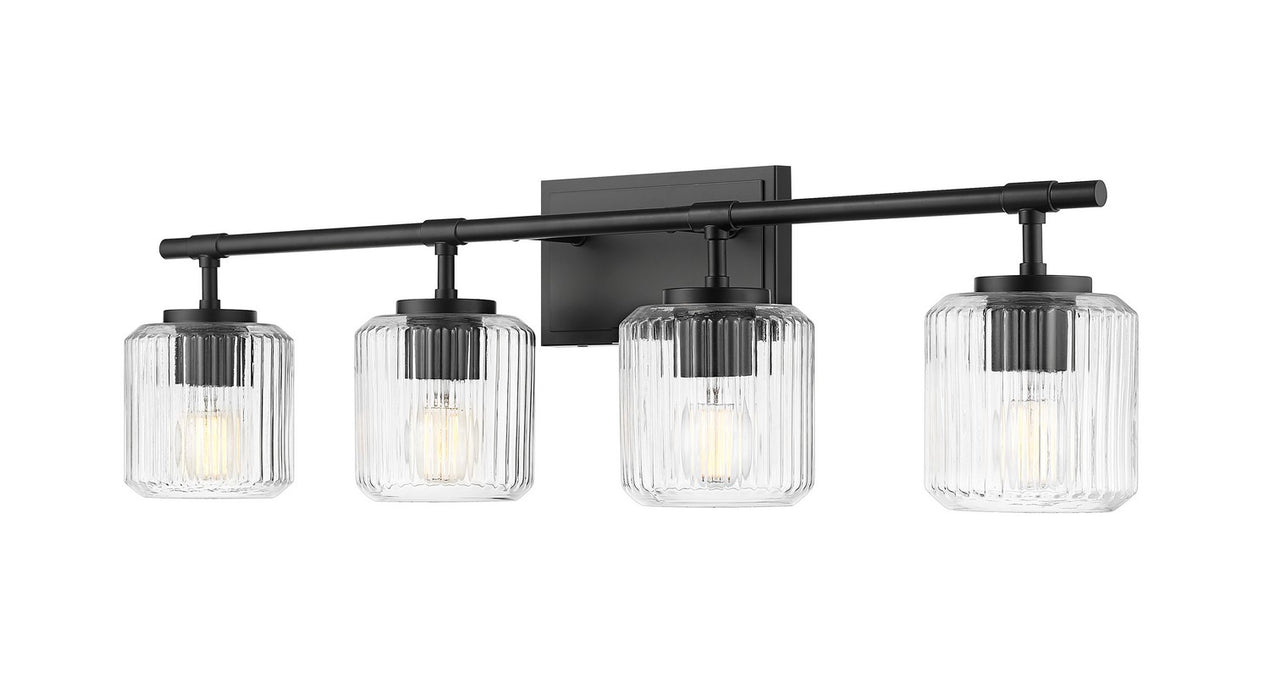 Z-Lite - 7515-4V-MB - Four Light Vanity - Landon - Matte Black