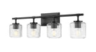 Z-Lite - 7515-4V-MB - Four Light Vanity - Landon - Matte Black