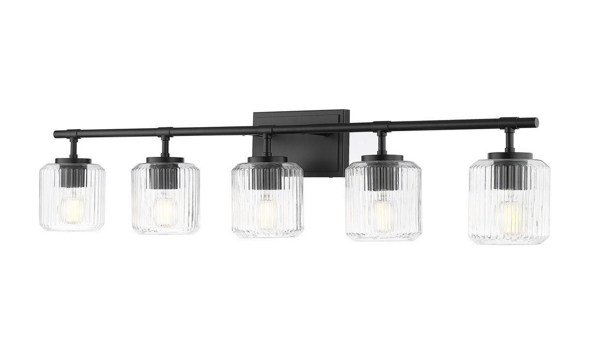 Z-Lite - 7515-5V-MB - Five Light Vanity - Landon - Matte Black