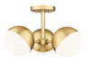 Z-Lite - 7517-3SF-MGLD - Three Light Semi Flush Mount - Realm Sphere - Modern Gold
