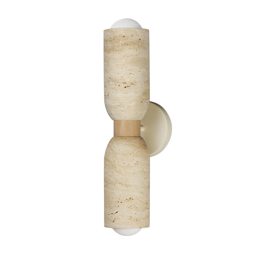 Maxim - 10622TVOY - Two Light Wall Sconce - Pompeii - Travertine / Oyster