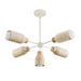 Maxim - 10625TVOY - Five Light Pendant - Pompeii - Travertine / Oyster