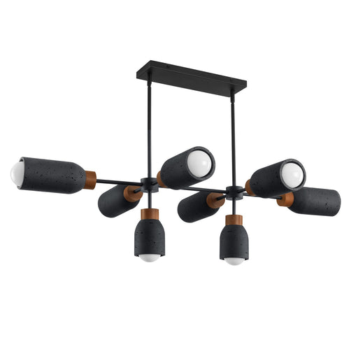 Maxim - 10628LVBK - Eight Light Pendant - Pompeii - Lava / Black