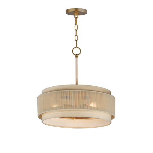 Maxim - 12813OFNAB - Three Light Pendant - Seacliff - Natural Aged Brass