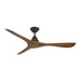 Modern Forms Fans - FR-D2504-60-MB/DK - 60"Ceiling Fan - Carve - Matte Black/Distressed Koa