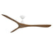 Modern Forms Fans - FR-D2504-72-MW/DK - 72"Ceiling Fan - Carve - Matte White/Distressed Koa