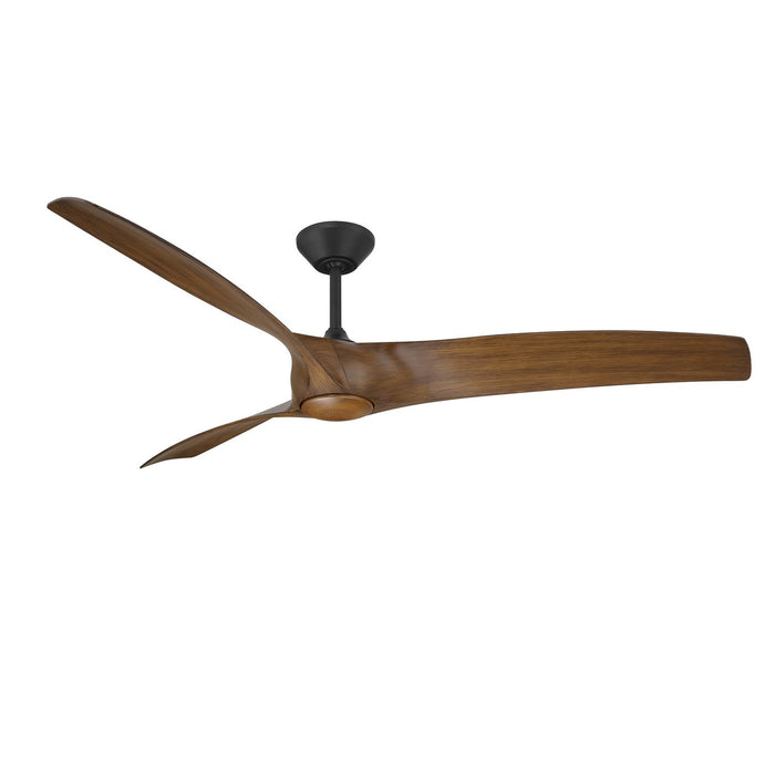 Modern Forms Fans - FR-W2006-72L-MB/DK - 72"Ceiling Fan - Zephyr - Matte Black/Distressed Koa
