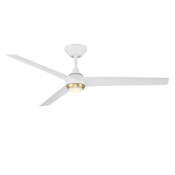Modern Forms Fans - FR-W2503-54L-SB/MW - 52"Ceiling Fan - Pisces - Soft Brass/Matte White
