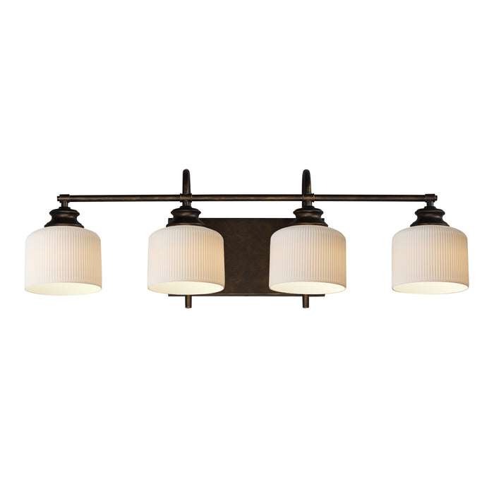 Maxim - 21494WTOI - Four Light Bath Vanity - Bisque - Oil Rubbed Bronze