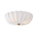 Maxim - 22650WTNAB - Three LIght Wall Sconce / Flush Mount - Bundt - White/Natural Aged Brass