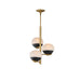 Maxim - 24643MRBKNAB - Three Light Chandelier - Lucerne - Black / Natural Aged Brass