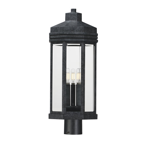 Maxim - 30220CLBKP - Three Light Outdoor Post Lantern - Wright - Black Patina