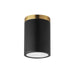 Maxim - 59700WTBKAB - One Light Flush Mount - Dapper - Black / Antique Brass