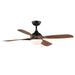Maxim - 88811WNBK - 52"Ceiling Fan - Bola - Walnut / Black
