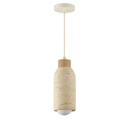 Maxim - 90621TVOY - One Light Pendant - Pompeii - Travertine / Oyster