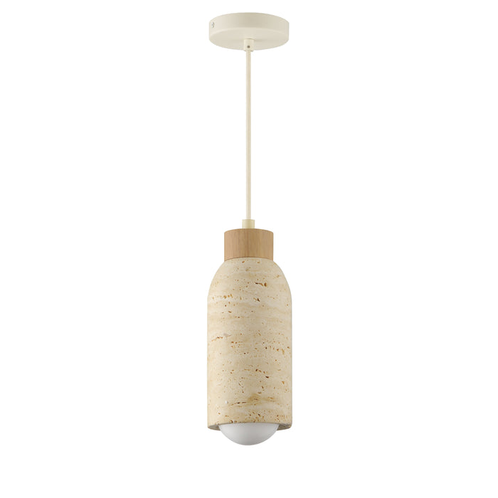 Maxim - 90621TVOY - One Light Pendant - Pompeii - Travertine / Oyster