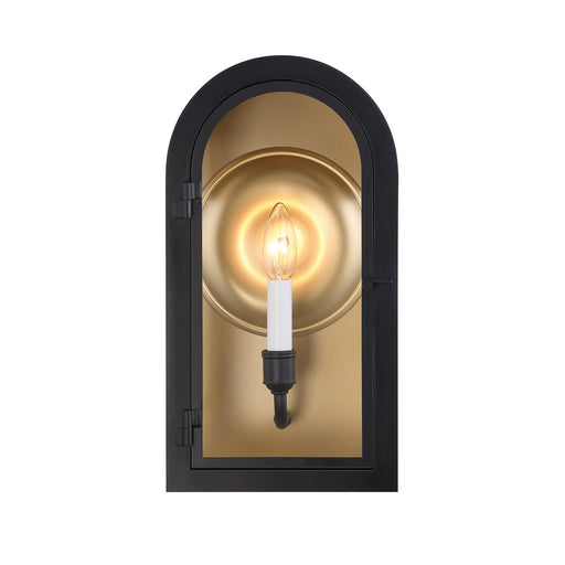 Savoy House - 5-410-331 - One Light Outdoor Wall Lantern - Grotto - Matte Black with Vintage Gold