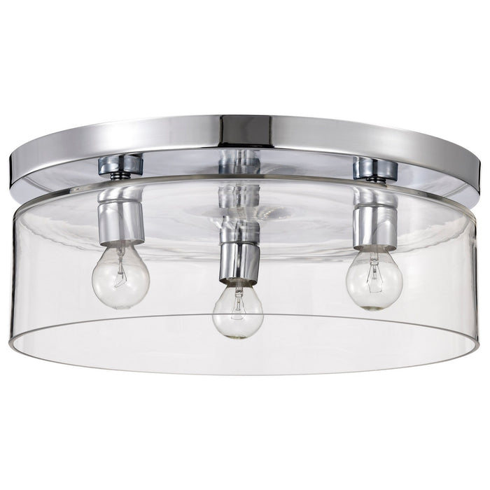 Nuvo Lighting - 60-8074 - Three Light Flush Mount - Marlowe - Polished Nickel