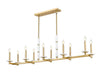 Z-Lite - 3045-10L-MGLD - Ten Light Linear Chandelier - Kaden - Modern Gold
