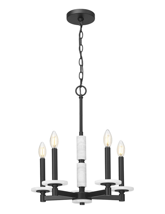 Z-Lite - 3045-5MB - Five Light Chandelier - Kaden - Matte Black