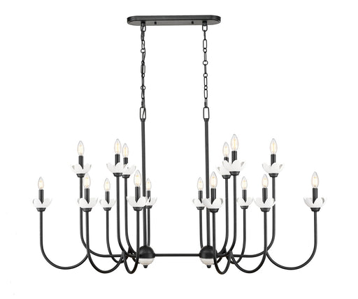 Z-Lite - 352-56L-MB - 16 Light Linear Chandelier - Allistair - Matte Black