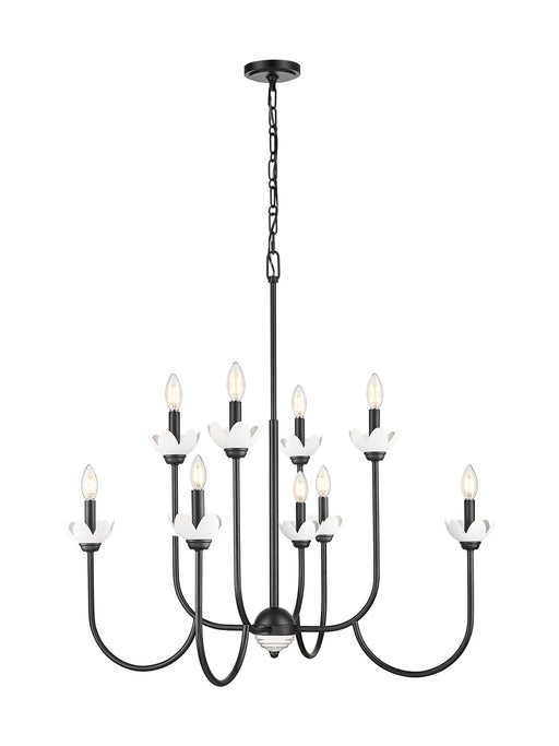 Z-Lite - 352-8MB - Eight Light Chandelier - Allistair - Matte Black