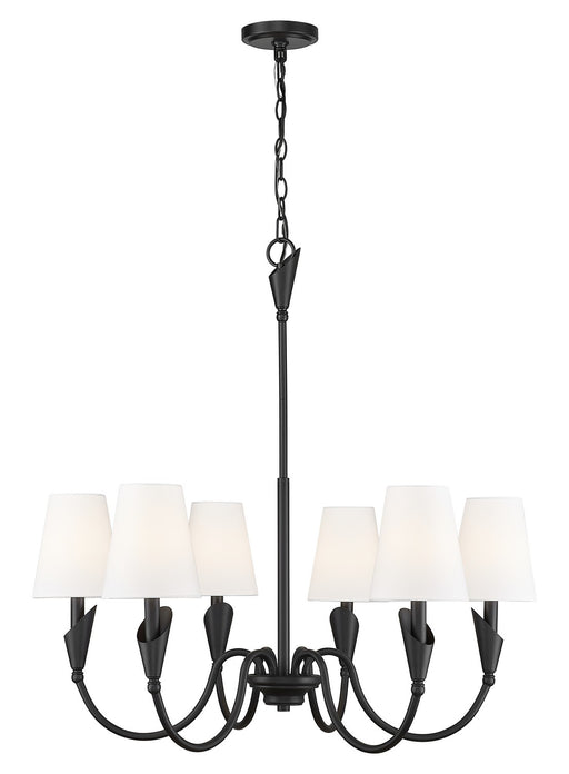 Z-Lite - 4014-32MB - Six Light Chandelier - Claudelle - Matte Black