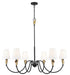 Z-Lite - 4014-46MB-MGLD - Six Light Chandelier - Claudelle - Matte Black + Modern Gold