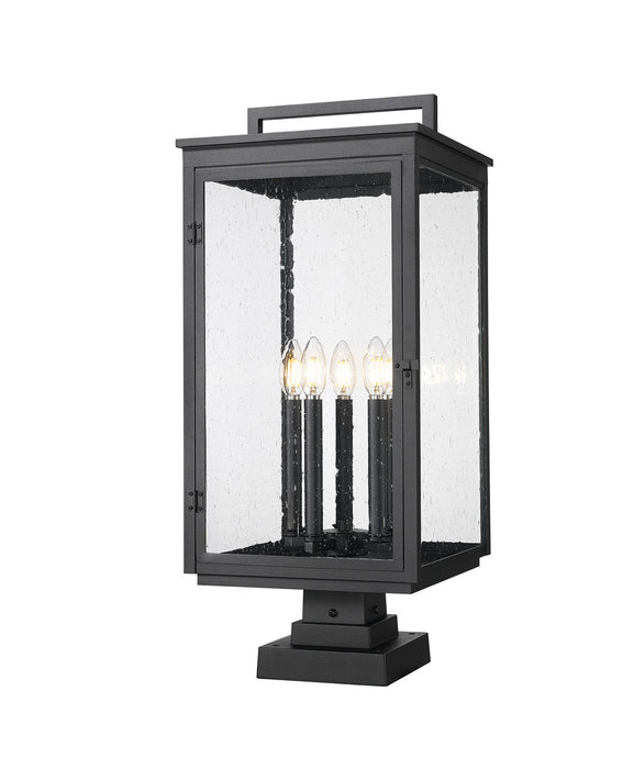 Z-Lite - 5019PHXLS-SQPM-BK - Five Light Outdoor Pier Mount - Hartwell - Sand Black