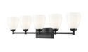 Z-Lite - 7004-5V-MB - Five Light Vanity - Oren - Matte Black