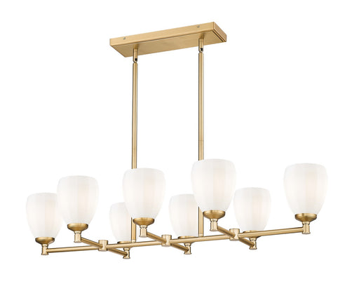 Z-Lite - 7004-8L-MGLD - Eight Light Linear Chandelier - Oren - Modern Gold