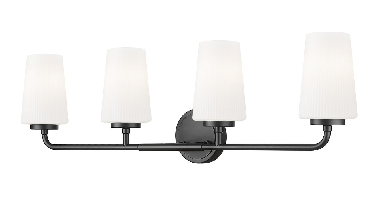 Z-Lite - 7005-4V-MB - Four Light Vanity - Montford - Matte Black