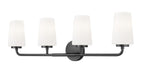 Z-Lite - 7005-4V-MB - Four Light Vanity - Montford - Matte Black