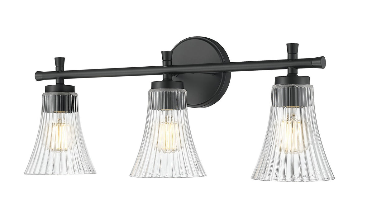 Z-Lite - 7519-3V-MB - Three Light Vanity - Belle - Matte Black