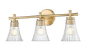 Z-Lite - 7519-3V-MGLD - Three Light Vanity - Belle - Modern Gold