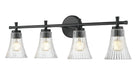 Z-Lite - 7519-4V-MB - Four Light Vanity - Belle - Matte Black