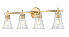 Z-Lite - 7519-4V-MGLD - Four Light Vanity - Belle - Modern Gold