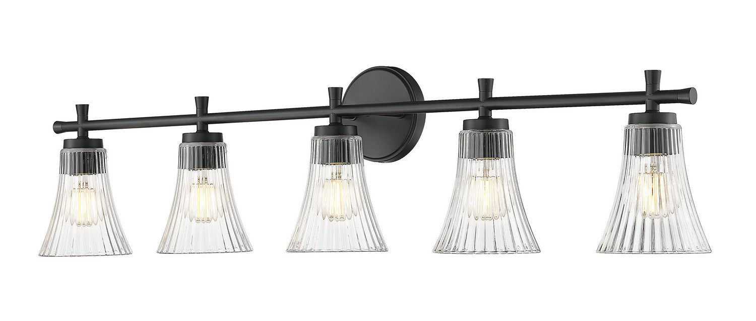 Z-Lite - 7519-5V-MB - Five Light Vanity - Belle - Matte Black