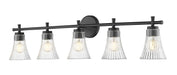 Z-Lite - 7519-5V-MB - Five Light Vanity - Belle - Matte Black