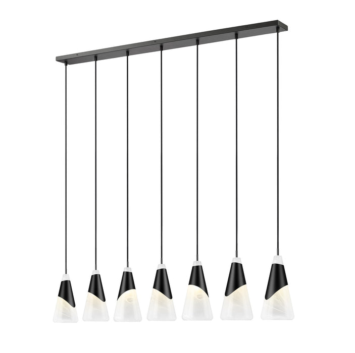 Z-Lite - 828P7-7L-MB - Seven Light Linear Chandelier - Aimie - Matte Black