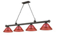 Z-Lite - 2306-4BRZ-ARBG - Four Light Billiard - Cordon - Bronze