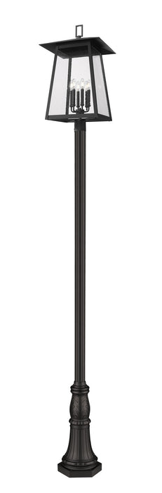 Z-Lite - 5015PHXXLR-518P-BK - Six Light Outdoor Post Mount - Rainer - Black