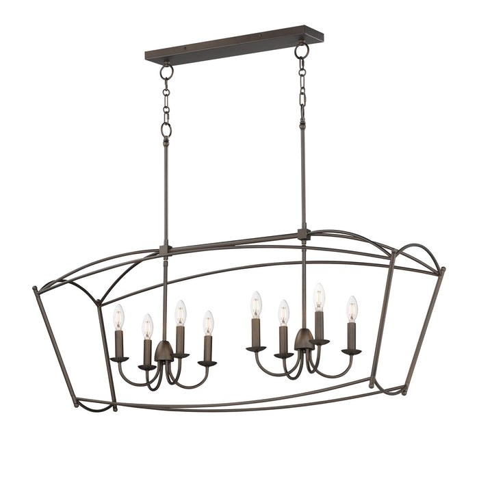 Maxim - 12169CHB - Eight Light Linear Pendant - Plumette - Chestnut Bronze