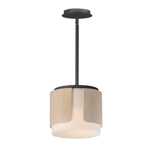 Maxim - 21714SWNWDCHL - Two Light Semi Flush Mount - Pendant - Draughtsman - Natural Wood/Charcoal