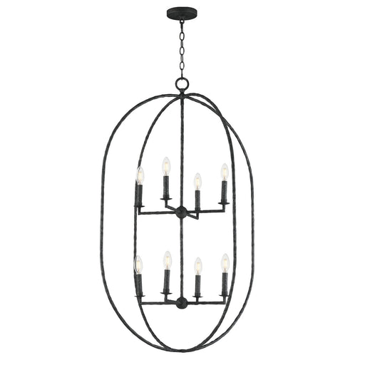 Maxim - 21849BS - Eight Light Pendant - Martel - Blacksmith