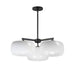 Maxim - 26143WTBK - Three Light Chandelier - Glazed - White / Black