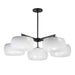 Maxim - 26145WTBK - Five Light Chandelier - Glazed - White / Black