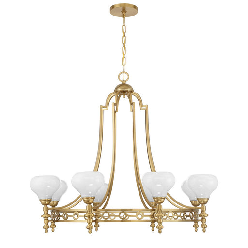 Savoy House - 1-1605-8-322 - Eight Light Chandelier - Allston - Warm Brass