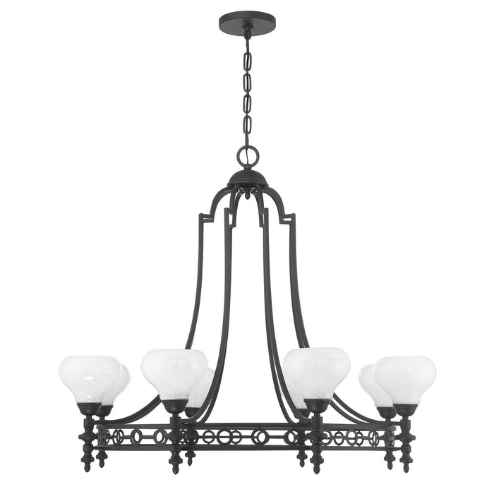 Savoy House - 1-1605-8-89 - Eight Light Chandelier - Allston - Matte Black
